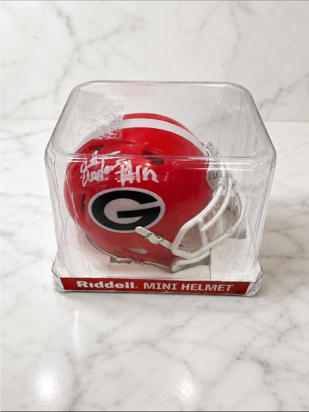 Riddell ~Adam Anderson #19 Signed Georgia Bulldogs Mini Display Helmet~ NIB